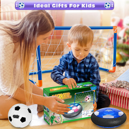 Soccer Ball Toys Game for Kids Age 3 4 5 6 7 8-12, Hover Soccer Ball Set with Hover Soccer Balls, Light-Up Indoor football Balls and 2 Goals, Christmas Birthday Gifts for Boy Girl 3-5 6-8 Year Old