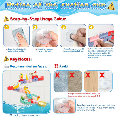 Kids Bath Toys for Kids Ages 4-8 3-5 with Magnetic Car Bath Toys Mold Free & DIY Slides Tracks Bathtub Shower Toys Birthday Gifts for Toddlers 2-4 5 6 7 8 Year Old Boys Girls (38 PCS)