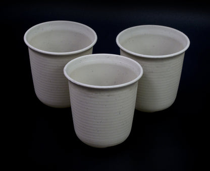 ALL in ONE Mini Plastic Plant Flower Pots for Plants Flowers Succulents Home Office Table Decoration (S-White)
