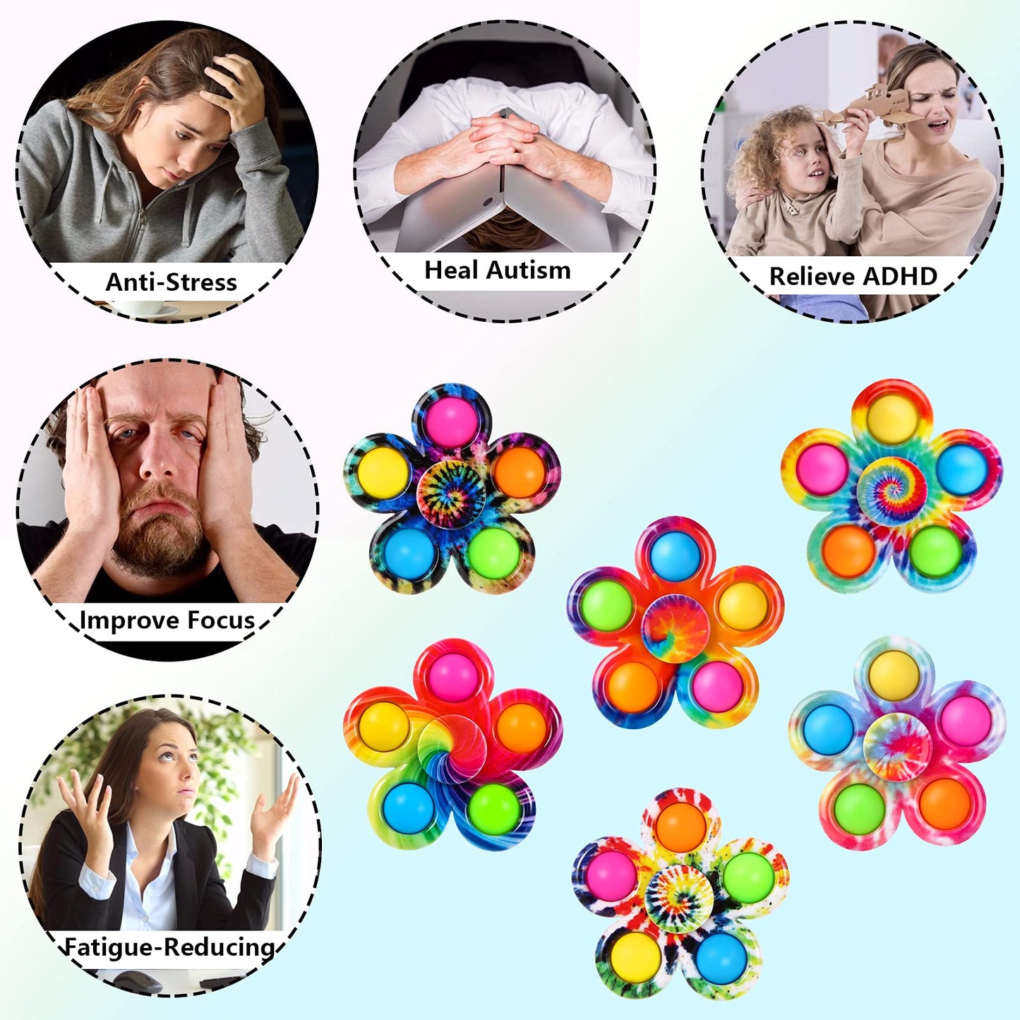 SCIONE Fidget Toys 11 Pack,Fidget Spinners Pack Gift for Kids -Pop Fidget Toys Bulk Party Favors-ADHD Anxiety Sensory Toys Stress Relief Reducer Fidgets Hand Spinner Finger Bearing Toys for Boy/Girls