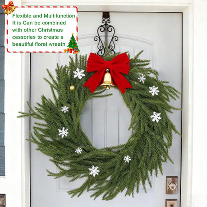 12FT(2*6FT) Christmas Norfolk Pine Garland, Soft Real Touch Faux Green Garlands, Holiday Decor Winter Artificial Greenery Garland for Mantle, Stairs, Table, Fireplace, Indoor Outdoor Xmas Decorations