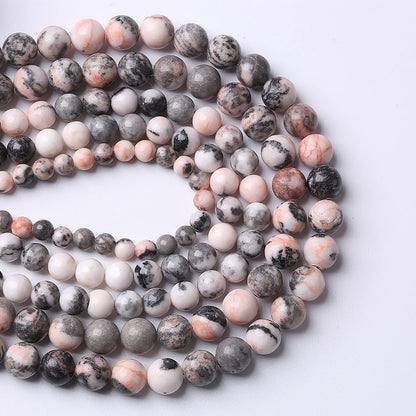 38pcs 10mm Natural Pink Zebra Jaspers Beads Round Loose Beads for Jewelry Making DIY Bracelet Crystal Energy Healing Power Stone (10mm, Pink Zebra Jaspers)