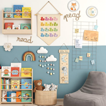 Nursery Baby Room Playroom Reading Room Bedroom Door Decoration-Baby,Shower,Birthday Christmas Gift for Boy Girl Kid Teen-Canvas Hanging Flag Banner Pennant Wall Sign Decor-Ducks Theme