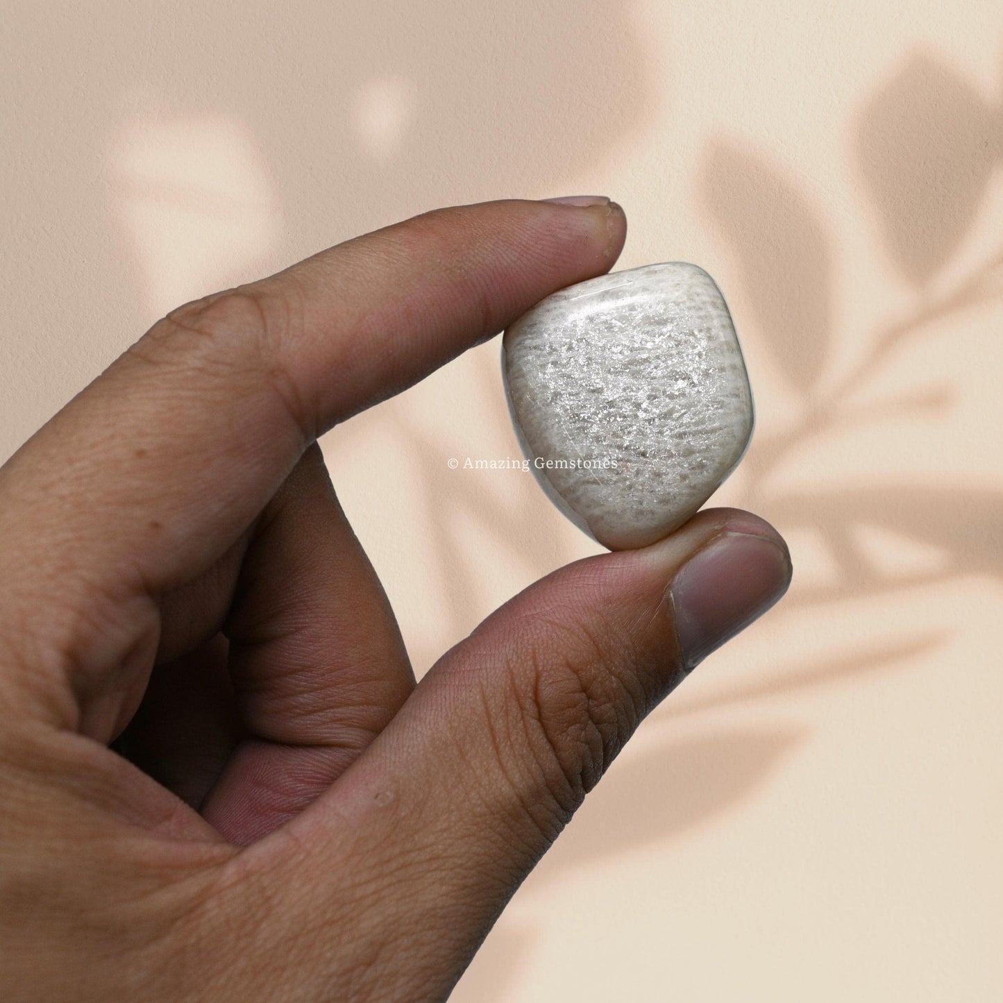 Amazing Gemstone Cream Moonstone Crystals and Healing Stones Tumbled - 1000+ Carats Cream Moonstone Stone,Healing Stones for Energy Balance,Stress Relief - Premium Polished Gems Rocks for Meditation