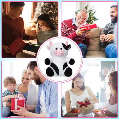Syhood 6 Pcs Adorable Cow Stuffed Animals for Kids 10 Inches Cute Sitting Cow Plush Toy Dolls Plush Party Decor Vaquitas De Peluche Farm Stuffed Animals for Boys Girls Plushie Lover Birthday Gifts