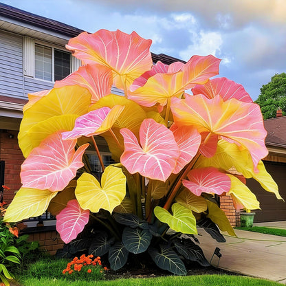 FEWSDVBX Elephant Ear Beautiful Assortment for Outdoor Garden Landscapes,Ideal for Home Gardens & Patios (6)