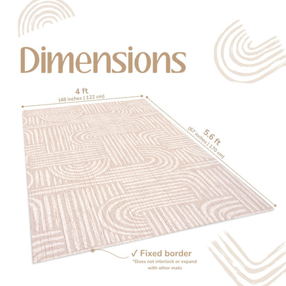 Baby Play Mat – Premium Foam Playmat for Babies & Toddlers, 67" x 48", Neutral Modern Look, Easy-Clean & Non-Toxic, Decor-Friendly Baby Floor Play Mat for Any Room. Co-Toddlery