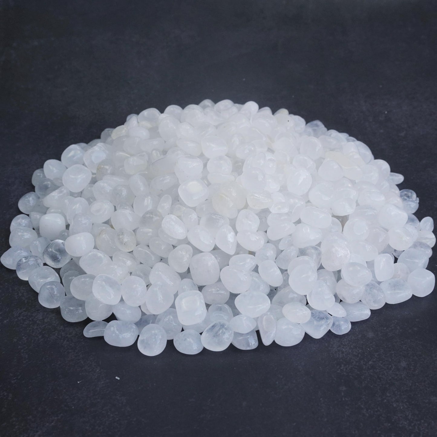 XMHOME 3 Pounds Clear Quartz Tumbled Stones Bulk - Polished Crystal Stones for Vase Filler, Healing, and Decoration Pebbles
