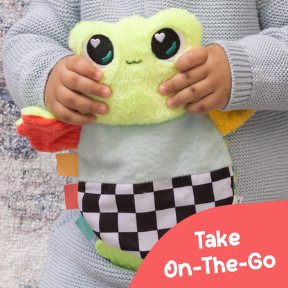 Lamaze Crinklies - Finlee the Frog Crinkle Toy - High Contrast Baby Toys for Sensory Development - Baby Gifts with Fun Textures and Patterns - Ages 0 Months and Up