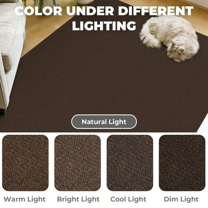 Lansny 2x3 Washable Area Rug Small Braided Cotton Entryway Rug with Non Slip Backing Kitchen Rugs Indoor Door Mat for Entrance Bathroom Foyer, Dark Coffee/Brown