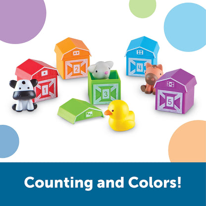 Learning Resources Peekaboo Learning Farm - Farm Animals for Toddlers, Educational Fine Motor Montessori Sets, Toddler Animal Toys, Counting, Sorting & Matching Barn Animal Toy, Little Animal Figures