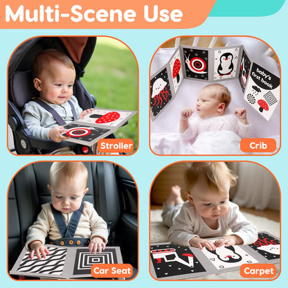 Melodyinn Baby Sensory Mirror Toys for 0-3-6-12 Months