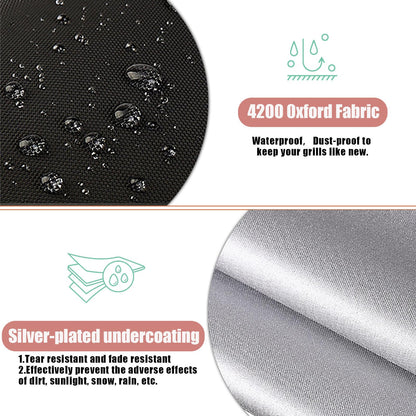 Aidetech Chiminea Cover for BALI OUTDOORS, Waterproof Outdoor Fireplace Fire Pit Cover- 25”D x 50”H, Black