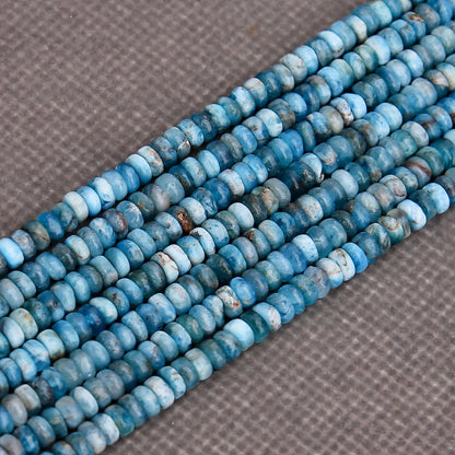 BONNY BOXX 1 Strand (150PCs) Natural 2 * 4mm Apatite Rondelle Beads, Natural Abacus Disk Stone Beads Loose Spacer Gemstone for DIY Bracelet Necklace Jewelry Making