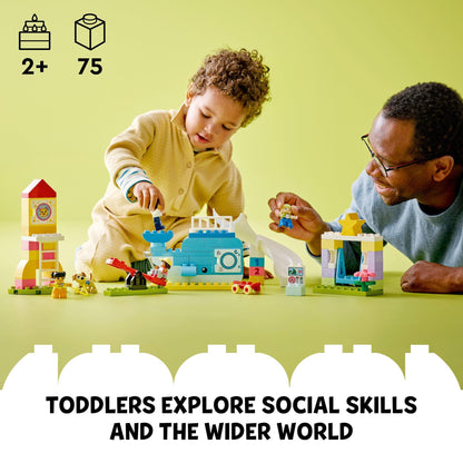 LEGO DUPLO Town Dream Playground 10991 Building Toy Set for Toddlers, Boys and Girls, Hands-on STEM Learning About Letters and Numbers Through Imaginative Play