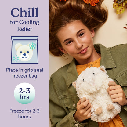 warmies Microwavable & Weighted Stuffed Animals, Hamster - Heated Stuffed Animal Plushie for Warmth & Comfort - Cute Soft Plush Toys for Adults & Children (Boys, Girls, Babies & Toddlers)
