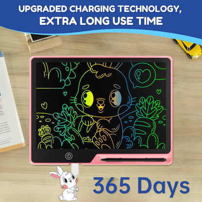 POPERFUN 2 Pack LCD Writing Tablet for Kids, 16 Inch Rechargeable Erasable Doodle Board Colorful Toddler Drawing Pads, Preschool Learning Toys Christmas Birthday Gift3 5 7Year Old Girls Pink and Blue