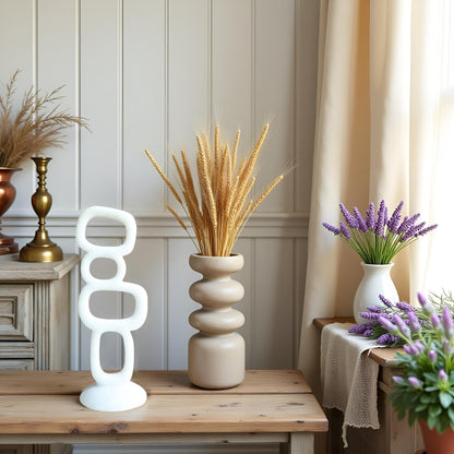 14'' Abstract Decorative Sculpture Ornament, Modern Art Statue Table Decor with Base, Accent Figurine for Dining Room Living Room Office Centerpiece ,Home Decor,Coffee Table Statues,Desk Decor
