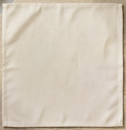 Palisa Almond Beige Polyester Cloth Dinner Napkins Pack of 12 | 18x18 Inch Reusable & Washable Table Linen Napkins for Everyday Use Wedding Parties Banquet & Hotel