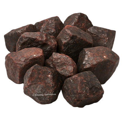 Amazing Gemstone Garnet Raw Crystals and Healing Stones, Natural Rocks For Tumbling - DIY Raw Stones And Crystals (1 Piece)