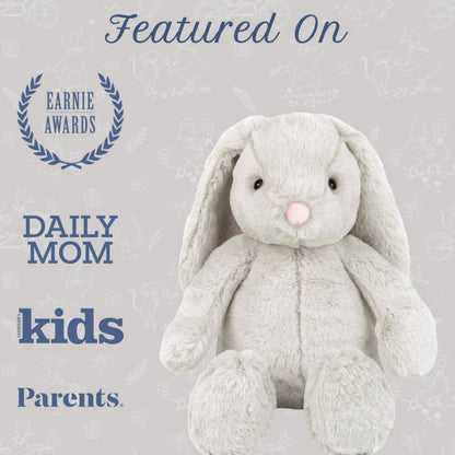 MON AMI Sterling Bunny 13-Inch Stuffed Rabbit for Boys & Girls | Soft Bunny Plush Toy | Snuggle Companion | Nursery Décor | Gift for Valentine’s Day & Birthdays