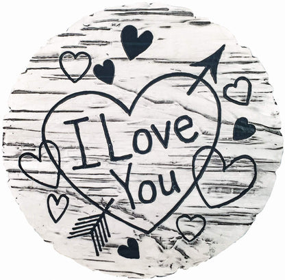Spoontiques - Garden Décor - I Love You Stepping Stone - Decorative Stone for Garden