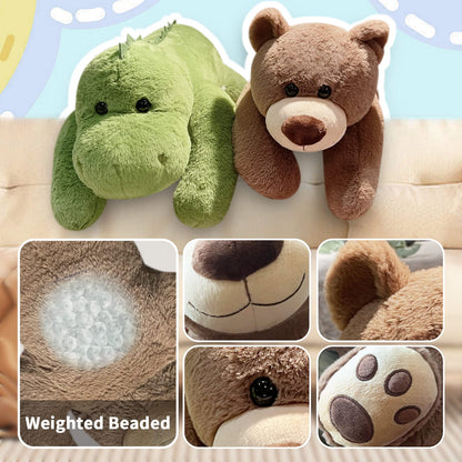 3.5 LB Weighted Stuffed Animals Bear, 24 Inch Weighted Plush Animals Throw Pillow, Cute Kawaii Plush Toys Gifts for Kids Adults Teens Birthday Christmas