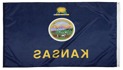 FlagSource Kansas Nylon State Flag, Made in the USA, 5x8'