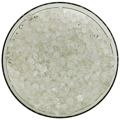 WHNKFB 6mm 100PCS Natural Clear Quartz Round Beads, High Clarity Loose Crystal Beads for Jewelry Making Craft - 4mm 6mm 8mm 10mm Options with Free Elastic Cord