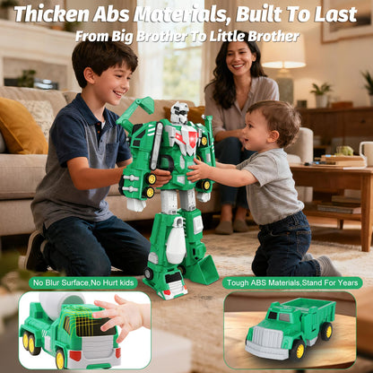 Laradola Toys for 3 4 5 6 Year Old Boys - Transform Robot Kids Toys Cars | STEM Building Toddler Toys for Ages 3+ | 5 in 1 Construction Christmas Birthday Gifts for Boys Girls
