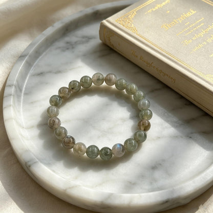 6mm Grey Moonstone Healing Bracelet for Inner Peace & Intuition, Chakra Balancing Crystal Jewelry Gray Moonstone Crystal Bracelet, Enhance Psychic Abilities Positive Energy Gemstone Bracelet