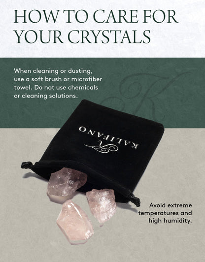KALIFANO Rough Rose Quartz with Healing & Calming Effects - AAA Grade High Energy Raw Cuarzo Rosa with Information Card - Reiki Crystal Used for Friendship and Love (Family Owned and Operated)