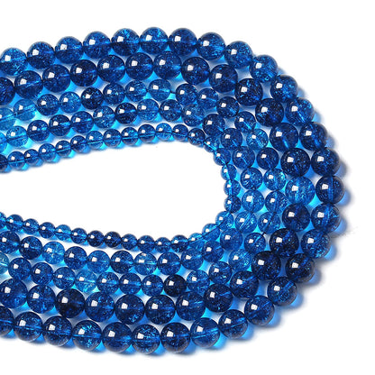 8MM 46PCS Natural Stone Blueberry Crystal Beads Quartz Power Loose Beads for Jewelry Making DIY Bracelet