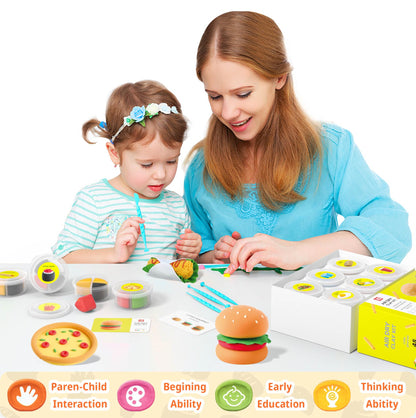 Air Dry Clay Kit - Modeling Clay for Kids mit Sculpting Tools und Tutorial, Ultra Light & Soft, Safe & Non-Toxic, DIY Model Magic Clay 12 Cans 48 Colors, Creative Art Crafts Toys Gifts for Girls Boys