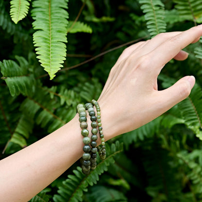 Taiwan Jade-Resilience-8mm Beaded Bracelets for Women Handmade Semi Precious Natural Stone Stretch Elastic Jewelry Yoga Protection Gifts