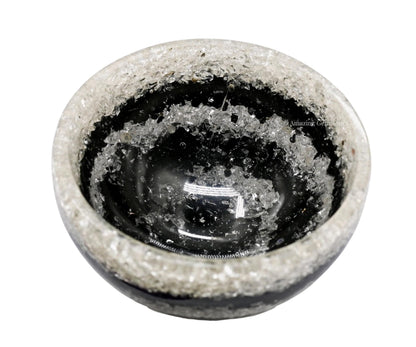 Amazing Gemstone - 2" Orgonite Black Tourmaline & Clear Quartz Crystal Bowl for Meditation, Crystals and Healing Stones Gift and Protection