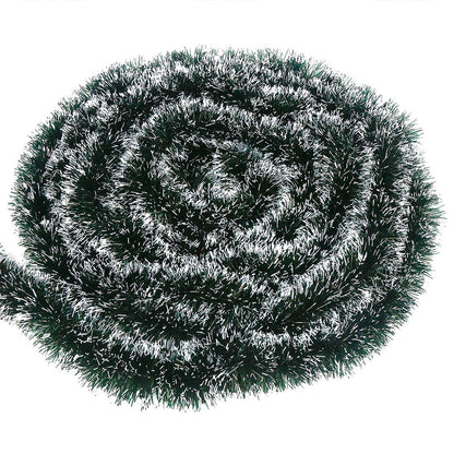 CCINEE 33FT Christmas Garland,Artificial Greenery Garland with Snow for Mantle Stair Fireplace Xmas Decoration