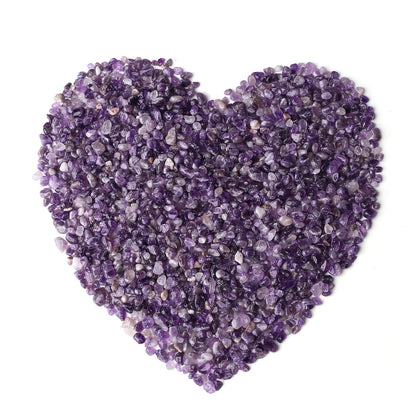 LAIDANLA Amethyst Crushed Stone Crystal Chips Bulk Natural Gemstones Healing Reiki Crystals Mini Quartz Vase Filler Aquarium Gravel 100g
