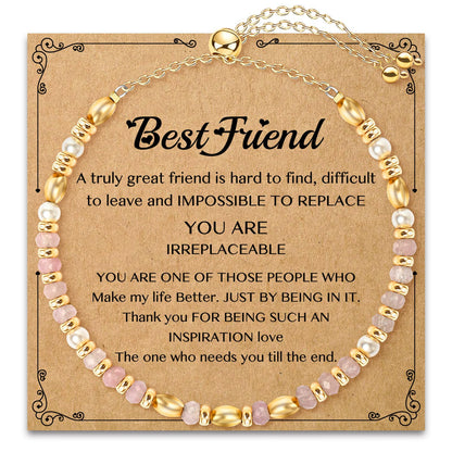 AGOT Bracelet Gifts for Women: Healing Natural Crystal Bracelets with Positive Affirmations - Get Well Soon Gift for Mom Aunt Daughter Best Friends Sister Birthday Christmas Valentine's Day Graduation Jewelry