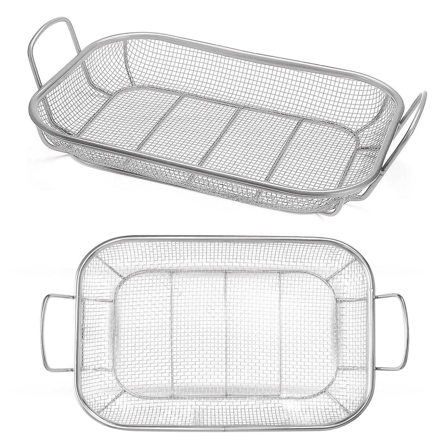 Homi Styes Grill Baskets for Outdoor Grill – 15 x 11-inch Vegetable Grill Basket – Grill Vegetable Basket with Handles – Rustproof Stainless Steel Mesh Veggie Grilling Basket