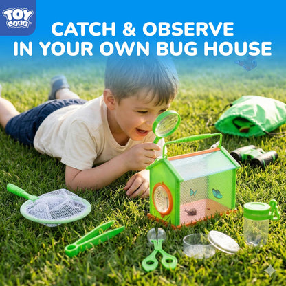TOY Life Bug Catcher for Kids, Bug Catching Kit Kids Explorer Kit with Bug Net, Catching Tool, Tweezers, Magnifying Glass, Binoculars, Insect Catcher, Educational Outdoor Toys Kid Adventure Set