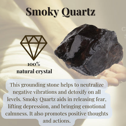 XIANNVXI Smoky Quartz 1.8-2.2" Large Raw Crystals and Healing Stones Natural Rough Crystal Rocks for Decor Gifts Tumbling Cabbing Polishing Fountain Rocks 1PCS