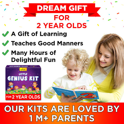 Learnabee Toys for 2 Year Old Boys/Girls | Gift for 2 Year Old Kids | Board Books and Fun Activities |Learning and Educational Toys & Games (1 Box Set)