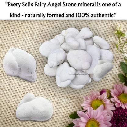 Fairy Stones Crystals and Healing Stones Mineral Specimen - Premium Menalite Goddess Gem Stones for Spiritual Growth - Healing Crystals Geodes Clusters for Meditation, Chakra Balance, and Energy (S)