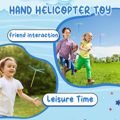 50set Flying Helicopter Toys Set, 50 Propeller+ 50 Rod,Hand Helicopter, Party Favors Outdoor Toy for Kids Ages 4-8, Gift Summer Outside Yard Activities Birthday Gifts 3 5 6 Year Old Girl Boys