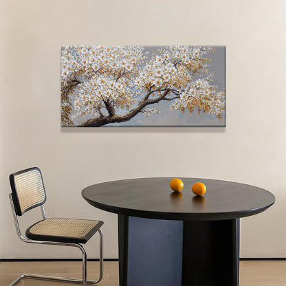 Modern Wall Art Decor White Flowers On Tree Artwork For Walls Decor Ready To Hang Pictures For Bedroom Wall Decor Living Room Office Kitchen Bathroom Canvas Prints 20x40 Inch