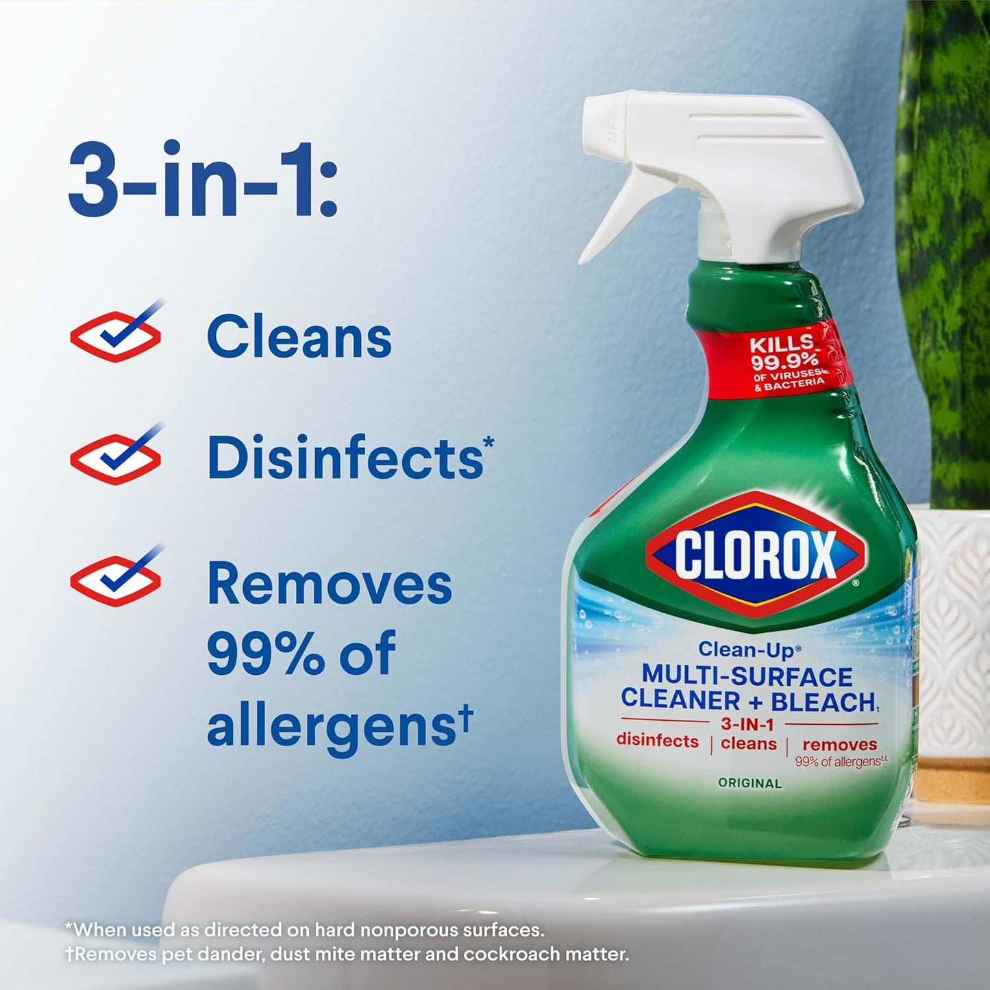 Clorox Clean-Up Multi-Surface Cleaner with Bleach, 32 Fl Oz Ea, Pack of 3 (Pack May Vary)
