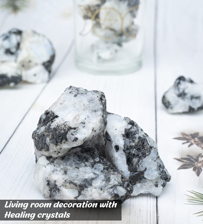 Crocon Rainbow Moonstone Rough Bulk Natural Stone Raw Stone Tumbling Cabbing Polishing Mining Chakra Balancing Reiki and Crystal Healing Good Luck Home Office Size : 1 LB
