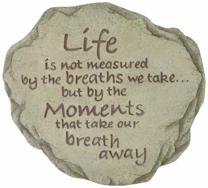 Spoontiques - Garden Décor - Life is Not Measured Stepping Stone - Decorative Stone for Garden