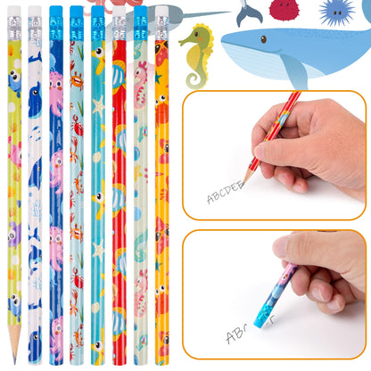 Kolewo4ever 200 Pieces Under The Sea Pencils Ocean Pencil Wood Pencil Oceam Element Sea Themed Pencils for Teachers Classrooms Reward School,Learning Activities